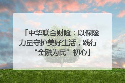 中华联合财险：以保险力量守护美好生活，践行“金融为民”初心