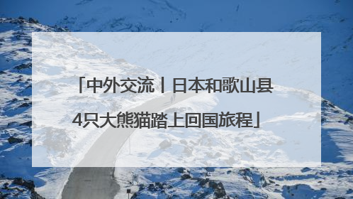 中外交流丨日本和歌山县4只大熊猫踏上回国旅程
