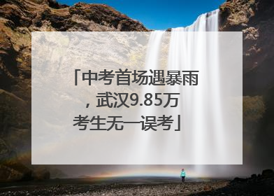 中考首场遇暴雨，武汉9.85万考生无一误考