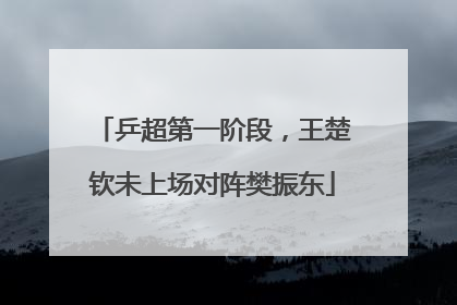 乒超第一阶段，王楚钦未上场对阵樊振东