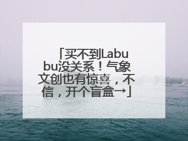买不到Labubu没关系！气象文创也有惊喜，不信，开个盲盒→