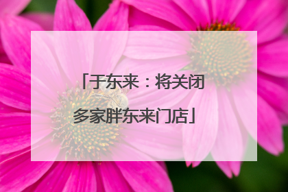 于东来：将关闭多家胖东来门店