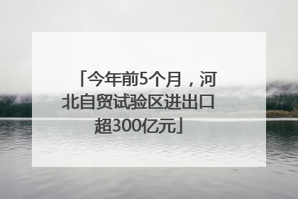 今年前5个月，河北自贸试验区进出口超300亿元