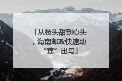 从枝头甜到心头，海南邮政快速助“荔”出岛