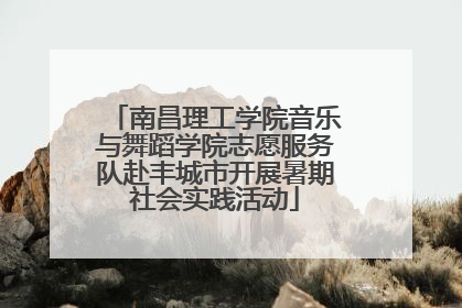 南昌理工学院音乐与舞蹈学院志愿服务队赴丰城市开展暑期社会实践活动
