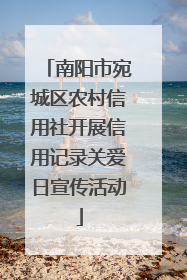 南阳市宛城区农村信用社开展信用记录关爱日宣传活动