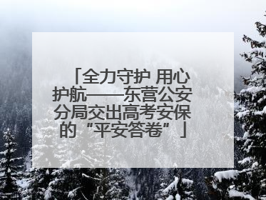 全力守护 用心护航——东营公安分局交出高考安保的“平安答卷”