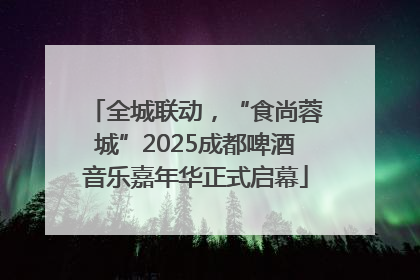 全城联动，“食尚蓉城”2025成都啤酒音乐嘉年华正式启幕