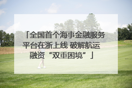 全国首个海事金融服务平台在浙上线 破解航运融资“双重困境”