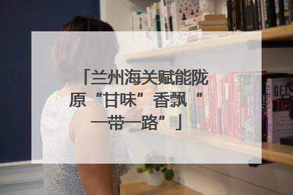 兰州海关赋能陇原“甘味”香飘“一带一路”