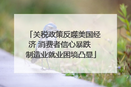 关税政策反噬美国经济 消费者信心暴跌 制造业就业困境凸显