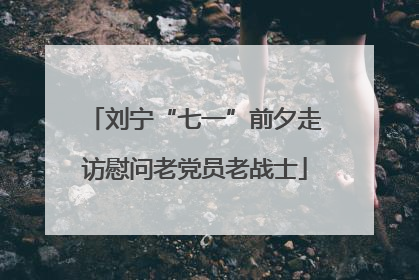 刘宁“七一”前夕走访慰问老党员老战士