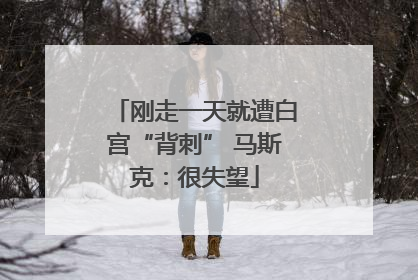 刚走一天就遭白宫“背刺” 马斯克：很失望