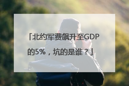 北约军费飙升至GDP的5%，坑的是谁？