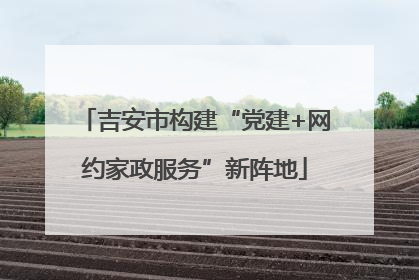 吉安市构建“党建+网约家政服务”新阵地