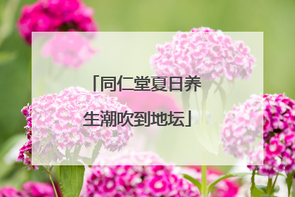 同仁堂夏日养生潮吹到地坛