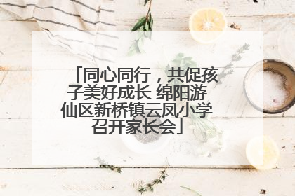 同心同行，共促孩子美好成长 绵阳游仙区新桥镇云凤小学召开家长会