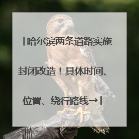 哈尔滨两条道路实施封闭改造！具体时间、位置、绕行路线→