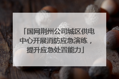 国网荆州公司城区供电中心开展消防应急演练，提升应急处置能力