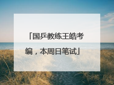 国乒教练王皓考编，本周日笔试