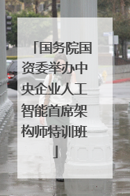 国务院国资委举办中央企业人工智能首席架构师特训班