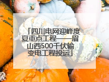 四川电网迎峰度夏重点工程——眉山西500千伏输变电工程投运