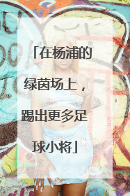 在杨浦的绿茵场上，踢出更多足球小将