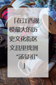 在江西规模最大的历史文化街区文昌里找到“汤显祖”