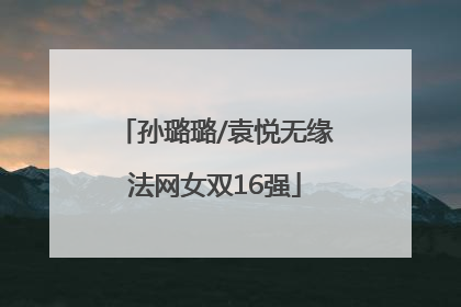 孙璐璐/袁悦无缘法网女双16强
