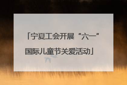 宁夏工会开展“六一”国际儿童节关爱活动