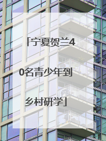 宁夏贺兰40名青少年到乡村研学