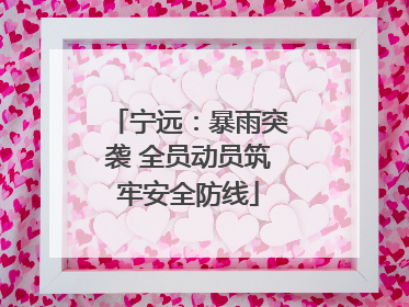 宁远：暴雨突袭 全员动员筑牢安全防线