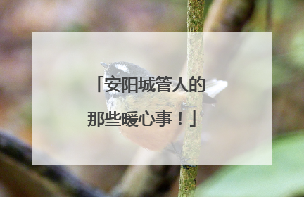 安阳城管人的那些暖心事！