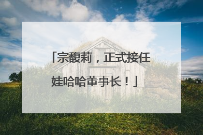 宗馥莉，正式接任娃哈哈董事长！