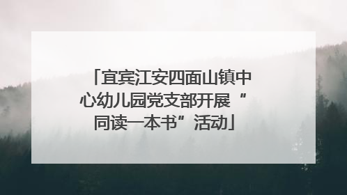 宜宾江安四面山镇中心幼儿园党支部开展“同读一本书”活动