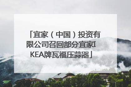 宜家（中国）投资有限公司召回部分宜家IKEA牌瓦福压蒜器