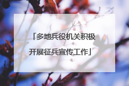 多地兵役机关积极开展征兵宣传工作