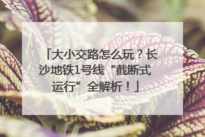 大小交路怎么玩？长沙地铁1号线“截断式运行”全解析！
