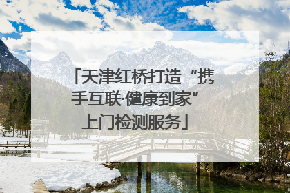 天津红桥打造“携手互联·健康到家”上门检测服务