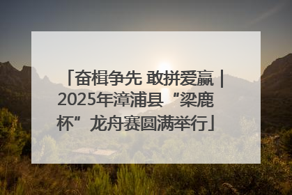 奋楫争先 敢拼爱赢｜2025年漳浦县“梁鹿杯”龙舟赛圆满举行