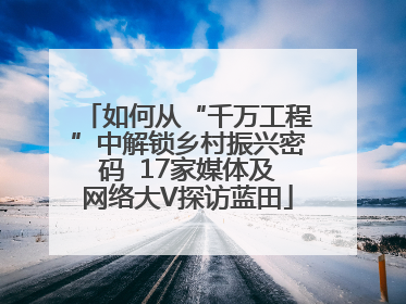 如何从“千万工程”中解锁乡村振兴密码  17家媒体及网络大V探访蓝田