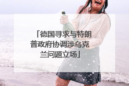 德国寻求与特朗普政府协调涉乌克兰问题立场