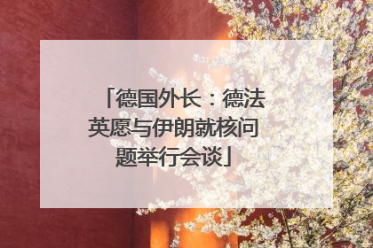 德国外长：德法英愿与伊朗就核问题举行会谈