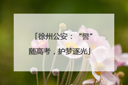 徐州公安：“警”随高考，护梦逐光