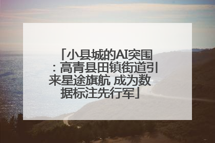 小县城的AI突围：高青县田镇街道引来星途旗航 成为数据标注先行军