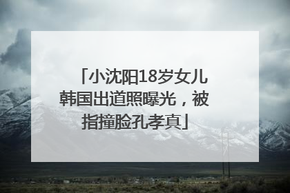 小沈阳18岁女儿韩国出道照曝光，被指撞脸孔孝真