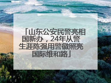 山东公安民警亮相国新办，24年从警生涯陈强用警徽照亮国际维和路