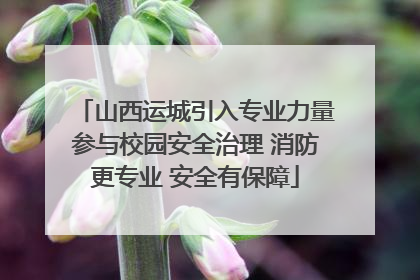 山西运城引入专业力量参与校园安全治理 消防更专业 安全有保障
