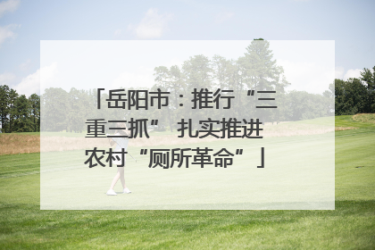 岳阳市：推行“三重三抓” 扎实推进农村“厕所革命”