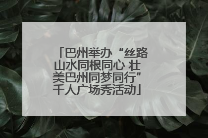 巴州举办“丝路山水同根同心 壮美巴州同梦同行”千人广场秀活动